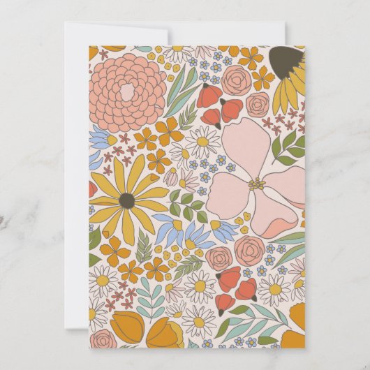 Bloemen Bruids Brunch Douche Kaart (Achterkant)