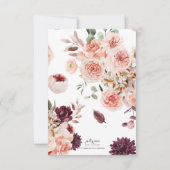 Bloemen Bruids Douche Uitnodiging, bruiloft douche Aankondiging (Achterkant)