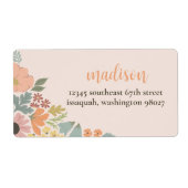 Bloemen Bruids Douche Uitnodiging Insert Etiket (Voorkant)