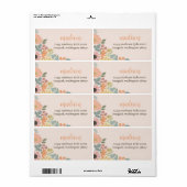 Bloemen Bruids Douche Uitnodiging Insert Etiket (Full Sheet)