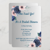 Bloemen bruids douche uitnodiging, modern, boho. save the date (Voorkant / Achterkant)