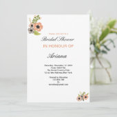 Bloemen bruids douche uitnodiging sjabloon (Staand voorkant)