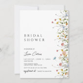 Bloemen Bruids Douche Uitnodiging Sjabloon, Boho W (Voorkant)