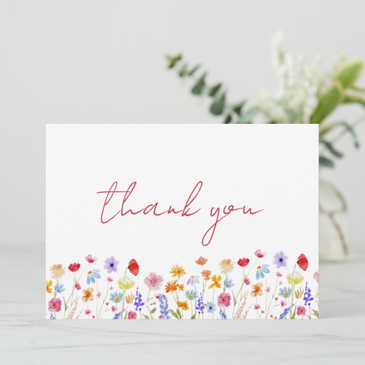 Bloemen Bruidsfeestuin Bedankt (Staand voorkant)