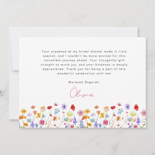 Bloemen Bruidsfeestuin Bedankt (Achterkant)