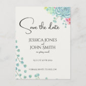 Bloemen bruiloft aankondiging botanische waterverf (Voorkant)