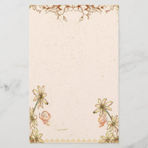 bloemen bruiloft briefpapier