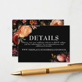 Bloemen bruiloft details kleine behuizing Kaart