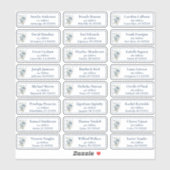 Bloemen  bruiloft gast Adresetiketten Sticker (Vel)
