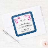 Bloemen bruiloft gunst Sticker (Envelop)