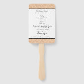  Bloemen Bruiloft Orde van Service Fan Handwaaier (Achterkant)