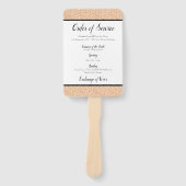  Bloemen Bruiloft Orde van Service Fan Handwaaier (Voorkant)