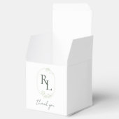  Bloemen Bruiloft Paar Monogram Dank u Bedankdoosjes (Geopend)