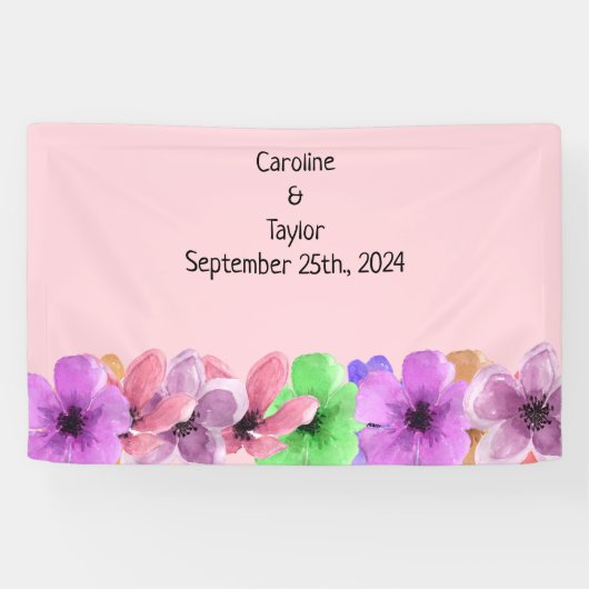 Bloemen bruiloft partij Banner (Horizontaal)