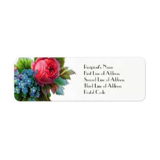 Bloemen BRUILOFT Retouradres Postlabel Etiket