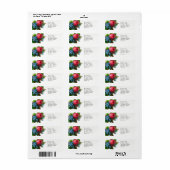 Bloemen BRUILOFT Retouradres Postlabel Etiket (Full Sheet)
