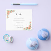 Bloemen Bruiloft RSVP Kaart Flyer (Enkel)