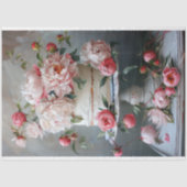  Bloemen Bruiloft Taart Voedsel Bakkerij Decoupage Tissuepapier (Voorkant)