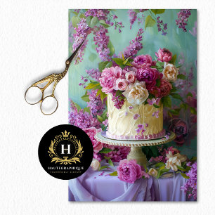  Bloemen Bruiloft Taart Voedsel Bakkerij Decoupage Tissuepapier