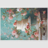  Bloemen Bruiloft Taart Voedsel Bakkerij Decoupage Tissuepapier (Voorkant)