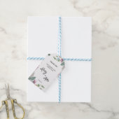 Bloemen bruiloft thema cadeaulabel (Met Touw)