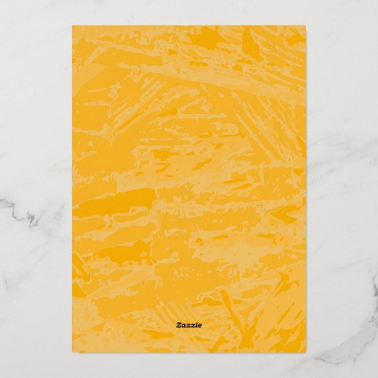 Bloemen bruiloft uitnodigen Kaart - goudsbloem ont (Achterkant)