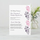 Bloemen Bruiloft Waaiers Programma Sjabloon (Staand voorkant)