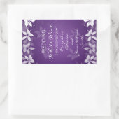 Bloemen Bruiloft Wijn Label Exotische Blooms Paars (Tas)