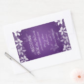 Bloemen Bruiloft Wijn Label Exotische Blooms Paars (Envelop)