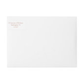 Bloemen Bruiloft Wit Retouradres Label (Voorkant)