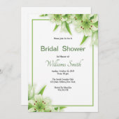 Bloemen Bruilofts Bruiloft Uitnodigingskaart Sjabl Kaart (Voorkant / Achterkant)