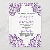 Bloemen Bruiloftsfan Programma Sjabloon (Voorkant / Achterkant)