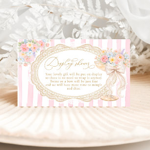 Bloemen Bruiloftsontbijt Prosecco Display Shower Informatiekaartje