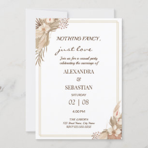 Bloemen Bruiloftsreceptie Uitnodiging