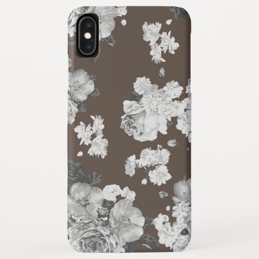 Bloemen Bruine Achtergrond Case-Mate iPhone Case (Achterkant)