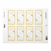 Bloemen Bumble Bee Bookplate Etiket (Full Sheet)