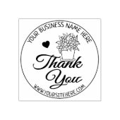 Bloemen Business Bedankt Rubberstempel (Afrduk)