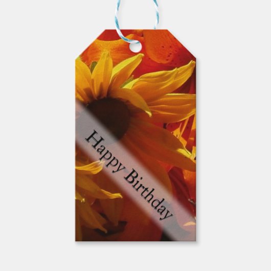 bloemen cadeaulabel (Voorkant)