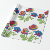  bloemen cadeaupapier (Uitgerold)