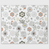 Bloemen Cadeaupapier (Vlak)