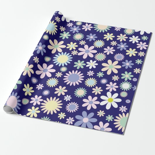 bloemen cadeaupapier (Uitgerold)