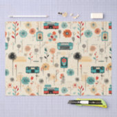  Bloemen & Camerapatroon (2) Tissuepapier (Craft)