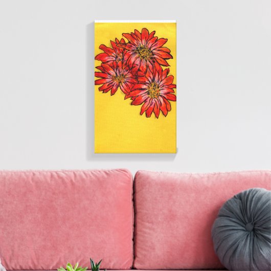 Bloemen Canvas Afdruk (Insitu (Woonkamer))