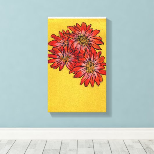 Bloemen Canvas Afdruk (Insitu (Houten vloer))