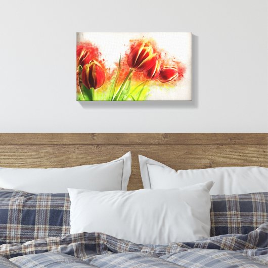 Bloemen Canvas Afdruk (Insitu (Slaapkamer))