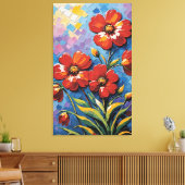 Bloemen Canvas Afdruk (Insitu (Woonkamer))