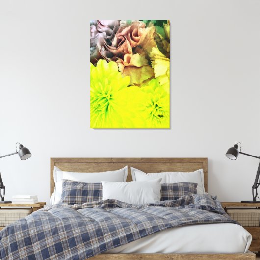 Bloemen Canvas Afdruk (Insitu (Slaapkamer))