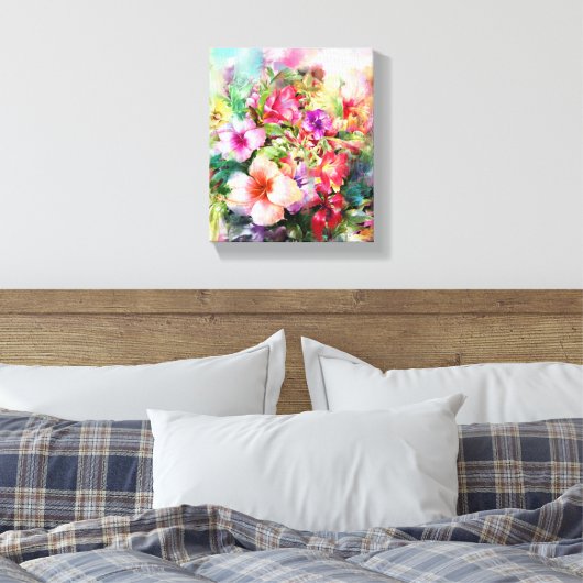 Bloemen Canvas Afdruk (Insitu (Slaapkamer))