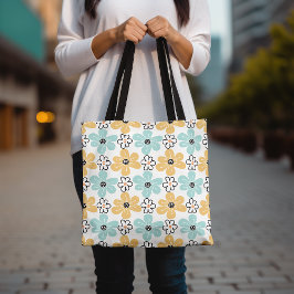 Bloemen Canvas tas, Schattige Daisy Tas, Kleurrijk Draagtas