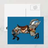 Bloemen Carrousel Paard geschenken & groeten Briefkaart (Voorkant / Achterkant)